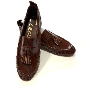 Circus NY By Sam Edelman Hudson Patent Tassel Loafer Brown Sz 8.5 Preppy Academi